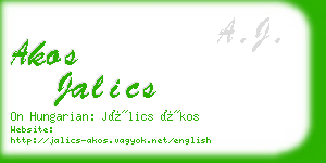 akos jalics business card